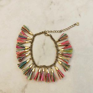 BaubleBar multicolor festival tassel bracelet